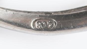 Ezüst (ag) bross, markazitokkal, jelzett, h: 5,5 cm, bruttó 7,8g
