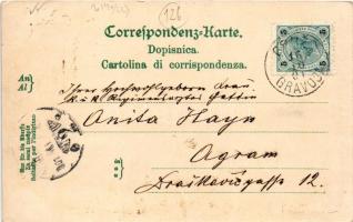 1901 Gruz, Gravosa; Hotel Petka / szálloda, templom. Ivan Kulisic kiadása / hotel, church (fl)