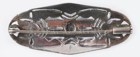 Ezüst (ag) bross, markazitokkal, h: 5 cm, bruttó 9,7g