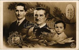 1943 Horthy István, Horthy Miklós, Horthy Istvánka. A Vitézi Rend címere / regent Miklós Horthy with...