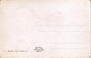 Ki van belül? Humoros művészlap / Who is inside? Hungarian humour art postcard s: Kaszás Jámbor (gyű...