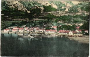 1916 Bakarac, Buccarizza; general view, port with steamship (EK)