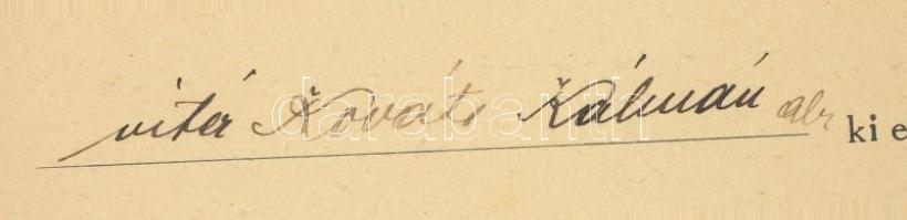 1932, 1938 Vitéz Kováts Kálmán (1888-1948?) vezérőrnagy 2 db dokumentuma, egyiken aláírásával