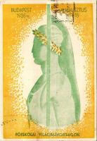 1935 Budapesti VI. Főiskolai Világbajnokságok reklámlapja. Magyar Főiskolai Sportegyletek Egyesülése...