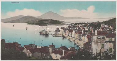 Mali Losinj, Lussinpiccolo; 3-részes kihajtható panorámalap / 3-tiled folding panoramacard. B. lerge...