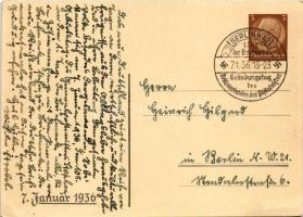 1936 1. Tag der Briefmarke. Gründungs Tag des Reichsverbandes der Philatelisten / Day of the German ...