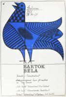 Balogh István (1924-): II. Bartók Béla Nemzetközi Kórusfesztivál, plakát, ofszet, papír, jelzett a plakáton, a széleken apró szakadásokkal, bal felső sarkában hajtásnyommal, 83x57 cm
