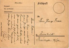 Feldpost / Második világháborús német katonai művészlap, őrségben / WWII German military art postcar...