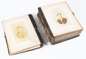cca 1860-1870 közötti rézveretes üvegezett fotóalbum, 25 db fotóval, Ferenc József és családja (sérü...
