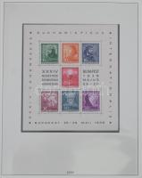 Gyűjteménymaradvány a 30-50-es évekből sok jó kiadással, blokkokkal 3 db albumban, modern vágott dar...