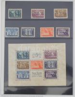 Gyűjteménymaradvány a 30-50-es évekből sok jó kiadással, blokkokkal 3 db albumban, modern vágott dar...