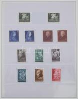 Gyűjteménymaradvány a 30-50-es évekből sok jó kiadással, blokkokkal 3 db albumban, modern vágott dar...