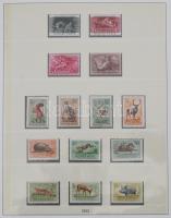 Gyűjteménymaradvány a 30-50-es évekből sok jó kiadással, blokkokkal 3 db albumban, modern vágott dar...