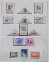 Gyűjteménymaradvány a 30-50-es évekből sok jó kiadással, blokkokkal 3 db albumban, modern vágott dar...