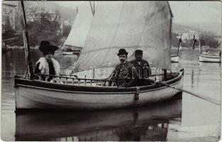 1905 Abbazia, Opatija; hajókirándulás / boat trip. Atelier Betty photo (EK)