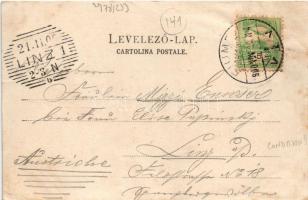 1900 Fiume, Rijeka; Chincaglierie, Molo, Hotel Europe / Eduardo Schambik üzlete a Korzón, móló, gőzh...