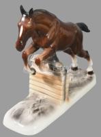 Díjugrató ló mázas kerámia, jelzett, hibátlan 30x23 cm