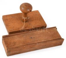 ca 1950 Fonalgyári minőség pecsét pecsétnyomó + borotvatartó