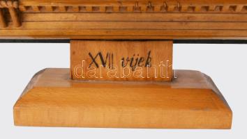 17. századi gálya sokdarabos kézműves makettje, cca 60x48 cm