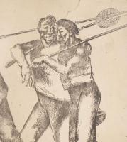 Barta jelzéssel (Barta Ernő vagy Bartha László?): Marseilli alakok, 1929. Rézkarc, papír, sérült (sz...