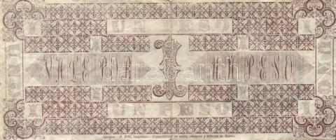 Chíle 1898. 1P (Nitrate Railway Company) sorszámmal és aláírással T:3