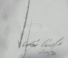Botár László (1959-), erdélyi festő: Női akt. Pasztell, papír, jelzett, üvegezett fakeretben, 50x36 ...