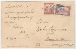 1921 Rohonc, Rechnitz, Rohunac; Tabor (horvát városrész), Izraelita templom, zsinagóga, utcakép Weis...