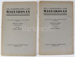 1936-1937 Magyarosan nyelvművelő folyóirat 4 száma (V. évf. 1-4,7-8. sz. és VI. évf. 5-6. sz.) Szerk...