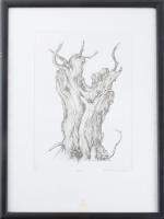 Olvashatatlan jelzéssel (.. Erzsébet): Fa. Rézkarc, papír, jelzett, számozott (22/100). Lap széle ki...