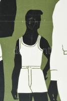 1967 A kötött alsóruházat korszerű és egészséges, divatplakát, papír, jelzés nélkül, Egyetemi Nyomda...