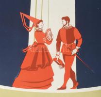 cca 1960 Opera kiváló új kozmetikai készítmények, plakát, papír, jelzés nélkül, Offset Nyomda, Bp., ...