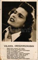 1943 Karády Katalin "Valahol Oroszországban" Palatinus film. De Fries Károly zenéje, Kovách Kálmán verse (b)