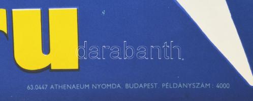 Macskássy János (1910-1993): Mosó méteráru, olcsó, divatos, tartós, reklámplakát, papír, jelzett a p...