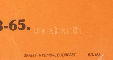 Kopasz Márta (1911-2011): Szeged, Szabadtéri Játékok, 1960, plakát, papír, jelzett a plakáton, Offse...