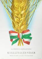 1962 64. Országos Mezőgazdasági Kiállítás és Vásár, plakát, papír, jelzés nélkül (Szilas Győző ?). O...