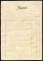1913 Arad, Andrényi Kálmán utódai 100 koronás bankjegyet mintázó pezsgőreklám, hátoldalán kitöltetle...