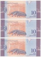 Venezuela 2018. 10B (3x) sorszámkövetők "F84806158 - F84806160" T:UNC
Venezuela 2018. 10 ...