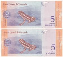 Venezuela 2018. 5B (2x) sorszámkövetők "F70359159 - F70359160" T:UNC
Venezuela 2018. 5 Bo...