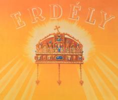 1940 Erdélyi részek visszacsatolásának emlékére. 94x62,5 cm, lapszéli apró javított szakadásokkal, n...