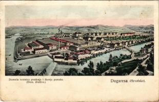 Duga Resa, Dugaresa, Dugerese; Domaca tvornica predenja i tkanja pamuka (Dion. drustvo) / pamutfonó-...