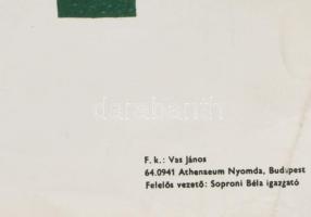 Bükkösi Gábor (1920-1997): Éljen május 1., 1964. Politikai propagandaplakát, papír, jelzett a plakát...