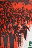 Bükkösi Gábor (1920-1997): Éljen május 1., 1964. Politikai propagandaplakát, papír, jelzett a plakát...