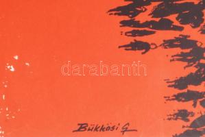 Bükkösi Gábor (1920-1997): Éljen május 1., 1964. Politikai propagandaplakát, papír, jelzett a plakát...