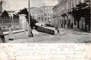 1900 Pola, Pula; J. R. Giudisio ed Arena / K. k. Gericht und Arena / court, amphitheatre. F. Schöler...