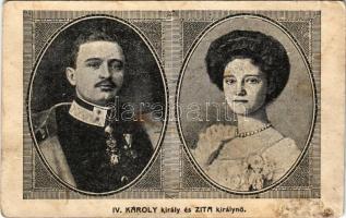IV. Károly király és Zita királynő (királyné). Bíró A. / Charles IV and Queen Zita (r)