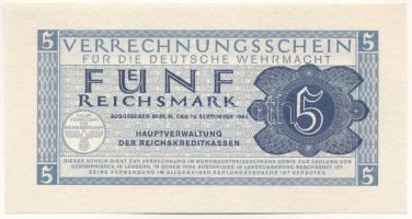 Német Harmadik Birodalom / Deutsche Wehrmacht 1944. 5M T:UNC German Third Reich / Deutsche Wehrmacht 1944. 5 Reichsmark C:UNC Krause M39