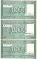 Libanon 2016. 1000L (3x) sorszámkövetők "K093069914 - K093069916" T:UNC Lebanon 2016. 1000 Livres (3x) consecutive serials "K093069914 - K093069916" C:UNC Krause P#90
