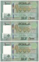 Libanon 2016. 1000L (3x) sorszámkövetők "K093069914 - K093069916" T:UNC
Lebanon 2016. 100...