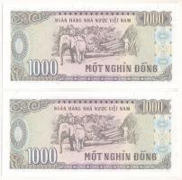 Vietnám 1988. 1000D (2x) sorszámkövető "RM 7606342 - RM 7606343" T:UNC
Vietnam 1988. 1000...