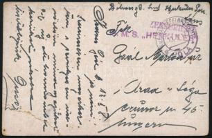 1917 Tábori posta képeslap / Field postcard "S.M.S. HERKULES"